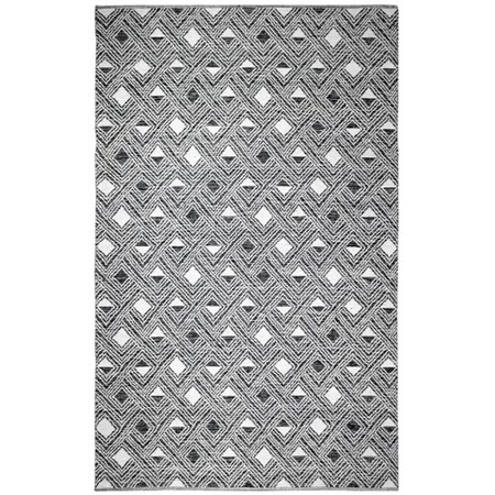 Safavieh 5 x 8 ft. Medium Rectangle Montauk Hand Woven Rug, Black and Ivory MTK614A-5